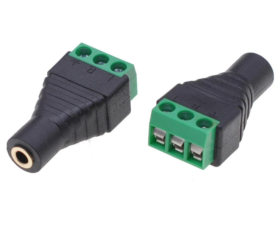 Techly Adattatore Audio 3.5 mm Stereo Femmina Terminal Block 3 pin