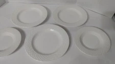 Set of 5 International Tableworks Lattice Collection White Salad & Saucer Plates