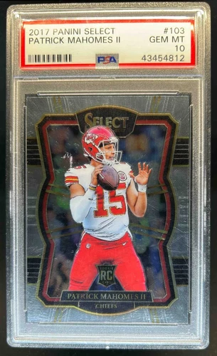 2017 PANINI SELECT #103 PATRICK MAHOMES II RC PSA 10