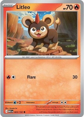 Litleo - 023/132 MEG - 023/132 Pokemon NM EN