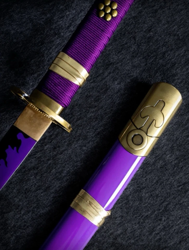 Roronoa Zoro Katana,Yama Enma 动漫武士剑真金属锋利角色扮演刀 — 第 3/4 张图片