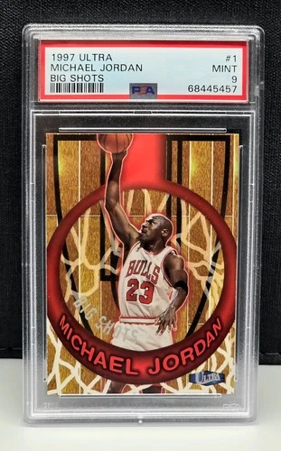 1997-98 Ultra Big Shots #1 Michael Jordan: Chicago Bulls PSA 9