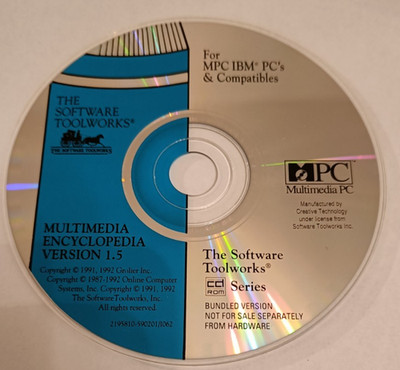 The Software Toolworks Multimedia Encyclopedia Ver. 1.5 CD-ROM Vintage Sammler