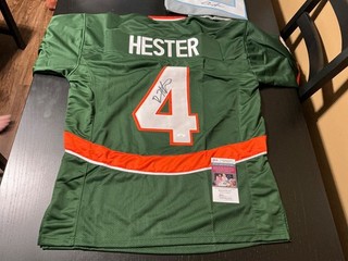 Devin Hester Signed Miami Hurricanes College Custom Jersey JSA COA