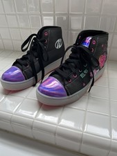 Heelys Veloz High-Top Skate Shoe - Kids Flower Purple Pink Youth Size 6
