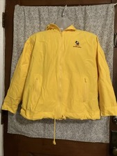 Vintage Walt Disney World Yellow Zip Up Jacket Mickey Mouse Embroidered Size M