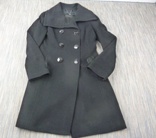 Coast Coat Womens Size 10 Black Double Breasted Wool Cashmere Blend