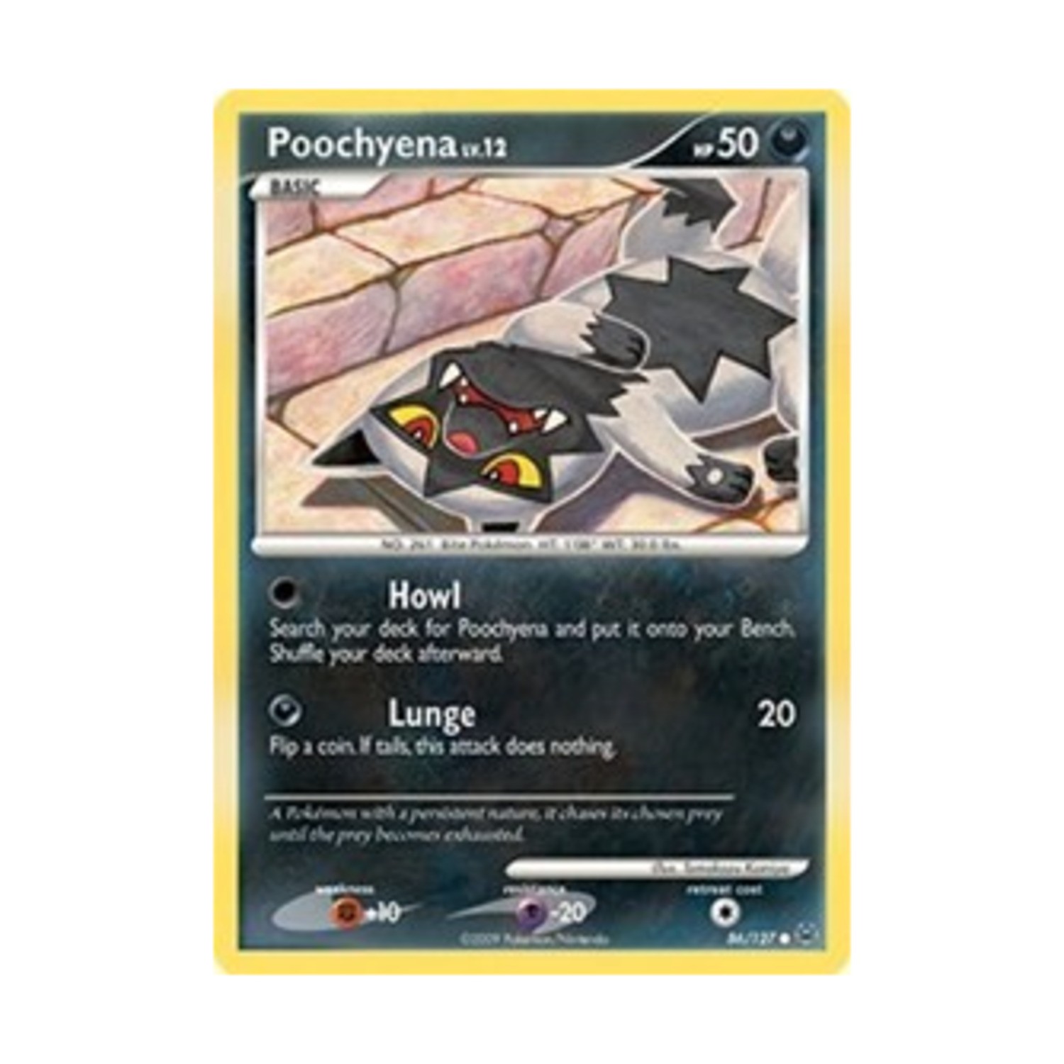 Pokemon Pokemon Platinum Poochyena (C) #86 (Reverse Holo) VG