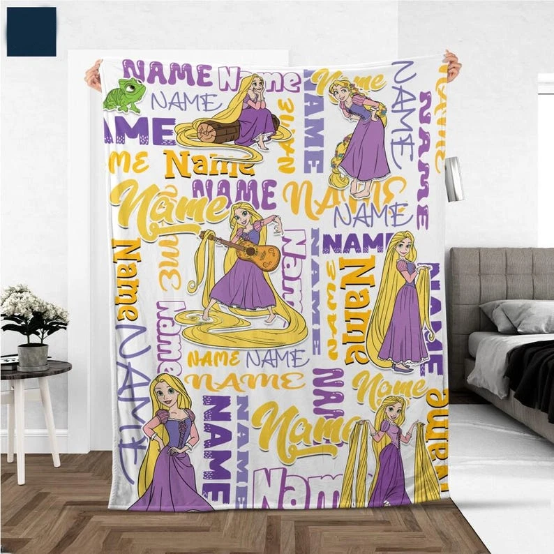 Personalize Disney Rapunzel Tangled Princess Fleece Blanket