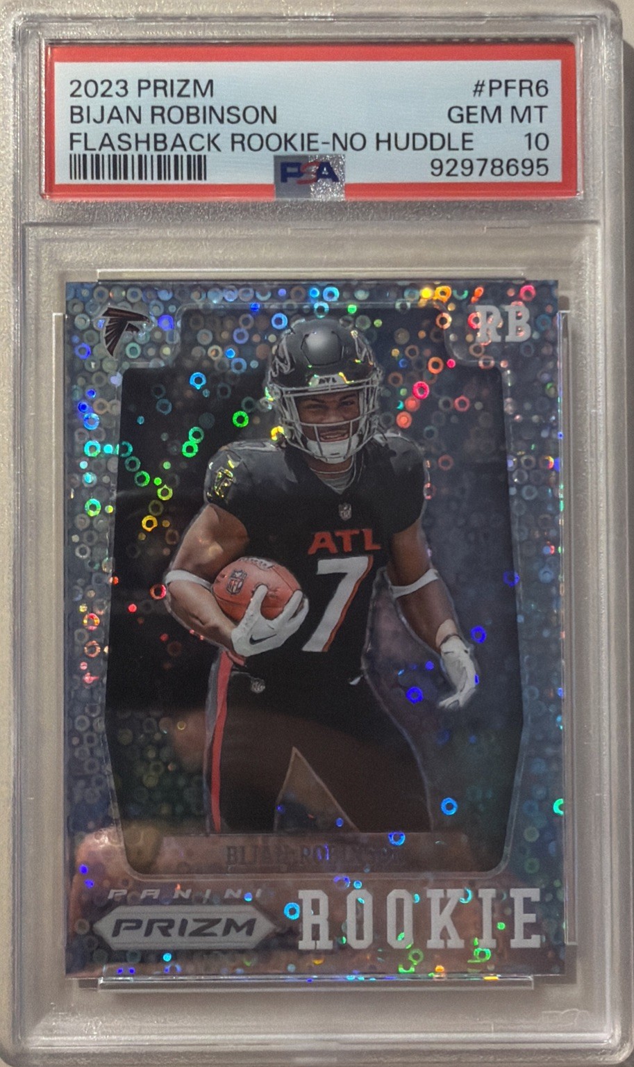 Bijan Robinson Panini Prizm Prizm Flashback Rookie #PFR6 No Huddle