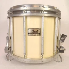 Pearl 12x14"FFX Championship Maple Marching Snare Drum White Free Floating 12Lug