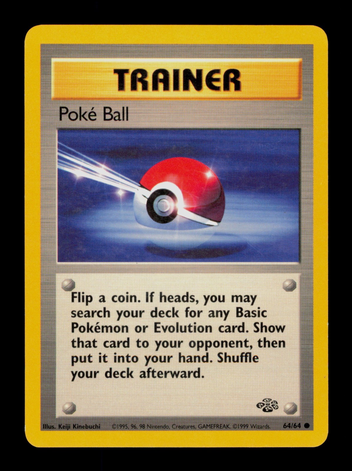 Poke Ball 64/64 Pokemon Jungle Trainer Trading Card TCG