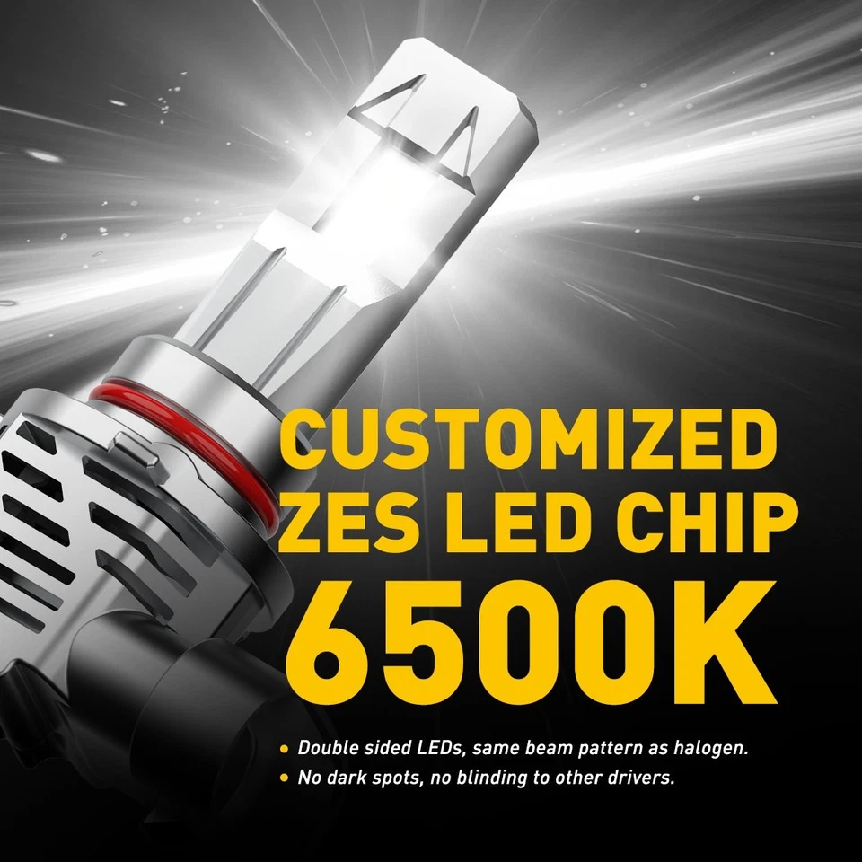 LED headlight Globes Bulb 9005 Combo HB3 Kit Low High Super Beam White CANBUS AU - image 2 of 4