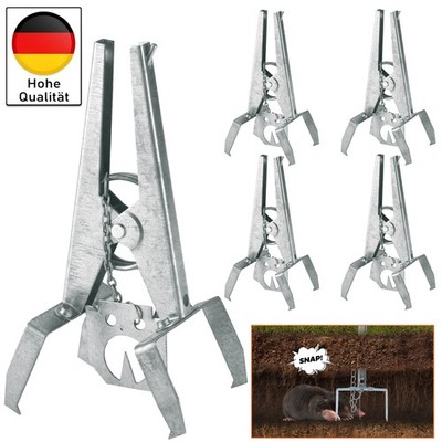 5X Maulwurffalle Zangenfalle wasserdicht rostfrei für Hof Garten und Ranch