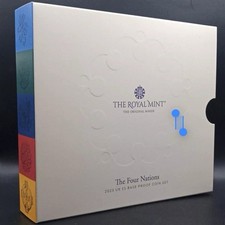 2023 The Four Nations UK Proof £5 Five Coin Set Cover for all 5 Coins “NO COINS”