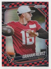 2025 Panini Prizm Black and Red Checker Graham Mertz RC Texans #392