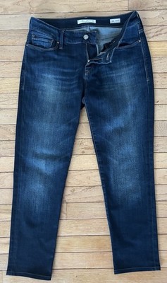 Mavi ADA Boyfriend Jeans Womens 31w  35L 26I  Dark Wash Stretch Distressed
