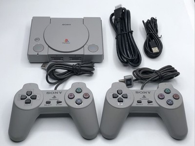 B6 Sony PlayStation Classic Mini SCPH-1000R Console 2 Controllers