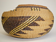 Antique Native American Indian Basket Pit River Northern California