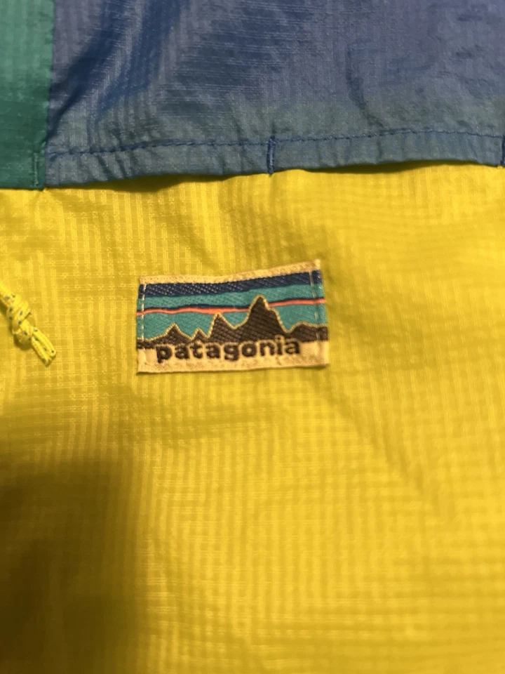 Chaqueta Patagonia Houdini Stash Talla Mediana Para Hombre Verde Azul Multicolor 1/2 Cremallera Foto 3 de 4