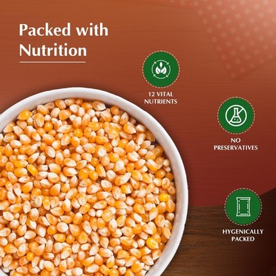 Patil Foods Popcorn Kernels - Indian Dried Corn for Popping