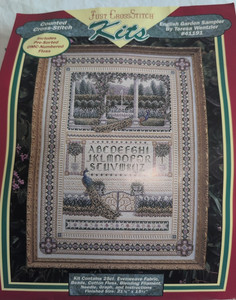 Just Cross Stitch Kit ENGLISH GARDEN SAMPLER 41191 Teresa Wentzler 15½"x 21¾"