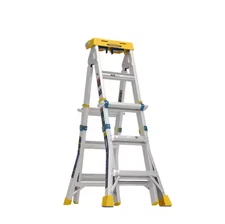 16 Feet Multi-Position Aluminum Ladder 375 Lbs Load Capacity Heavy Duty Durable