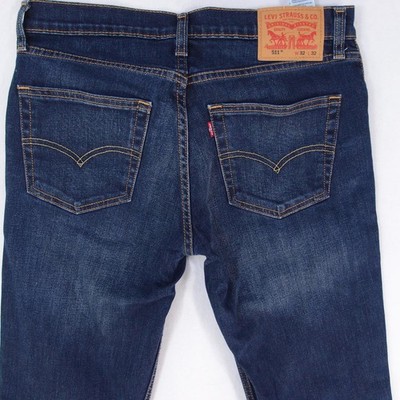 Herrens Levi's 511 Slim Skinny Elasthan Blau Jeans W32 L32