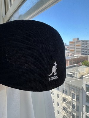 Kangol Tropic 504 Flat Cap Black Mens XL X-Large Ventair Ivy Newsboy Ivy Hat