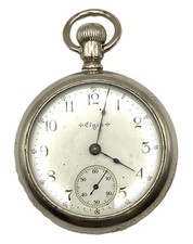Elgin Pocket Watch 1905 Grade 288 18s Model 5 7j Fahys Ore Silver Case