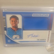 2025 Panini Rookies & Stars Tre Harris Rookie Auto Patch Chargers FO-THS / 99