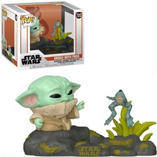 Funko Pop The Mandalorian Grogu With Frog Figura Deluxe Star Wars #720 NUEVO