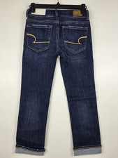 Women  s American Eagle Artist Crop Jeans Dark Wash Size 0 NWT