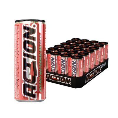 ACTION Energy Drink Watermelon Zero 24 x  250ml mit erhöhtem Koffein inkl. Pfand