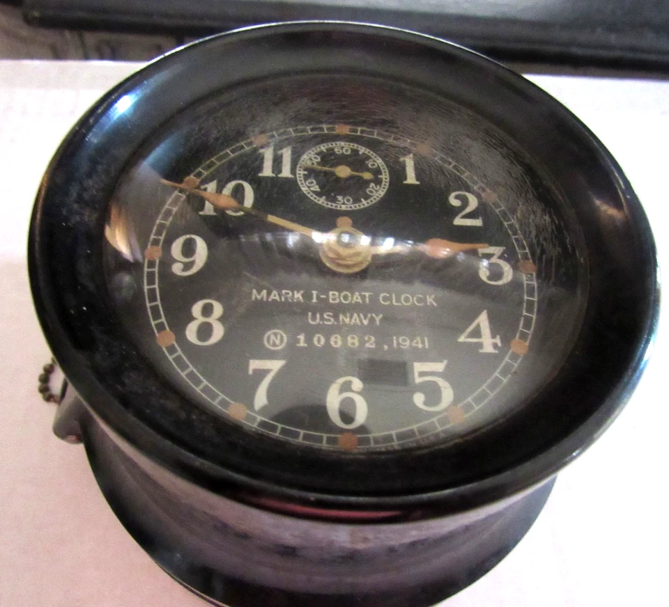 Seth Thomas WWII Mark I Ships Deck Clock U.S. Navy Military 1941 Bakelite READ - Image 2 of 4