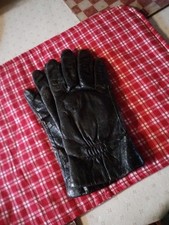 Women's Black Leather Gloves. ML