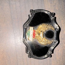 Harley-Davidson Eagle Bar & Shield Crest Belt Buckle Black/Gold Tone &copy;1978