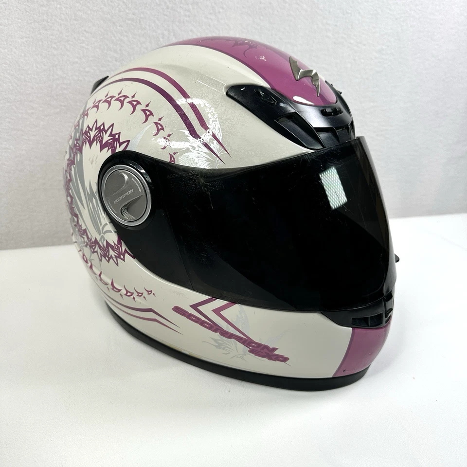 Scorpion EXO-400 Women's Motorcycle Pink Helmet Paradise Full Face Snell Small - Image 3 of 4