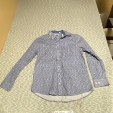 Nick Graham Everywhere blue button up shirt stretch modern fit. Men L. SKU-A985