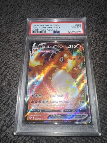 Pokemon Charizard VMAX Darkness Ablaze Full Art #020 PSA 10 Gem Mint