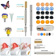 Dental Overdenture Locator Retention Caps PEEK Inserts Core Tool Metal Housing