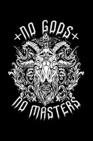 Satanisches Notizbuch 6X9, 120 Seiten, No Gods No Masters, Tagebuch