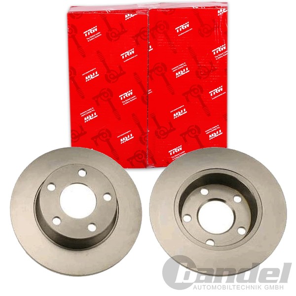 2X TRW Bremsscheiben 255Mm Voll Hinten Passend FÜR Audi A6 Allroad | DF4039-image