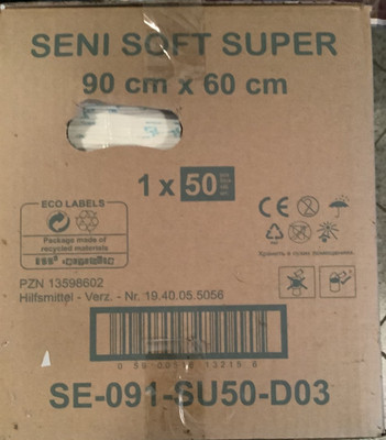 Seni Soft Krankenunterlage 90x60cm im 50 Stück Karton #2