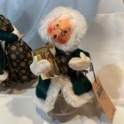 1989 Annalee Santa and Mrs. Claus Touch Of Gold Green  NWT Vintage Mobiletee — photo 7