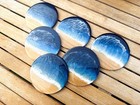 Handmade Ocean Resin Charcuterie Board Set w/ 6 Coasters — photo 7