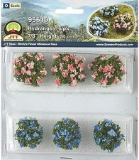 JTT Hydrangea (6) - O Scale Model Railroad Scenery Flower - #95610