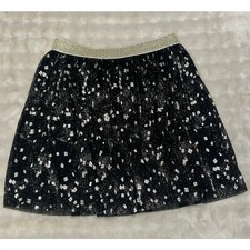 Crewcuts black skirt with gold glittery diamond accent size L 10/11