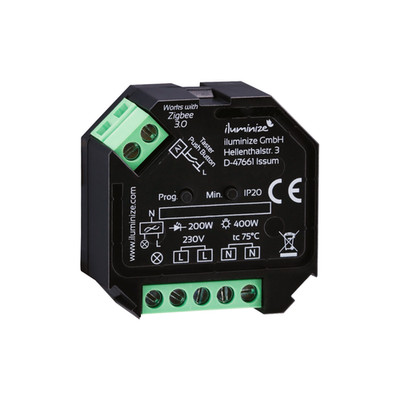 Dimmaktor Mini zigbee-fähig für Taster, 200W, für 230V Lampen (refurbished)