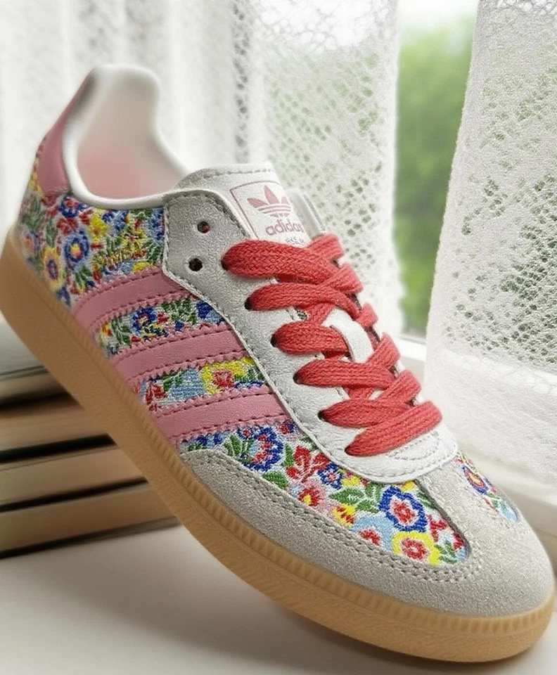 Adidas Liberty London x Samba OG J bordado floral JI0280 envio agora - Imagem 4 de 4